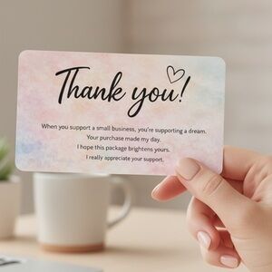 Thank You Cards | Supporting a Small Business | 50 pcs